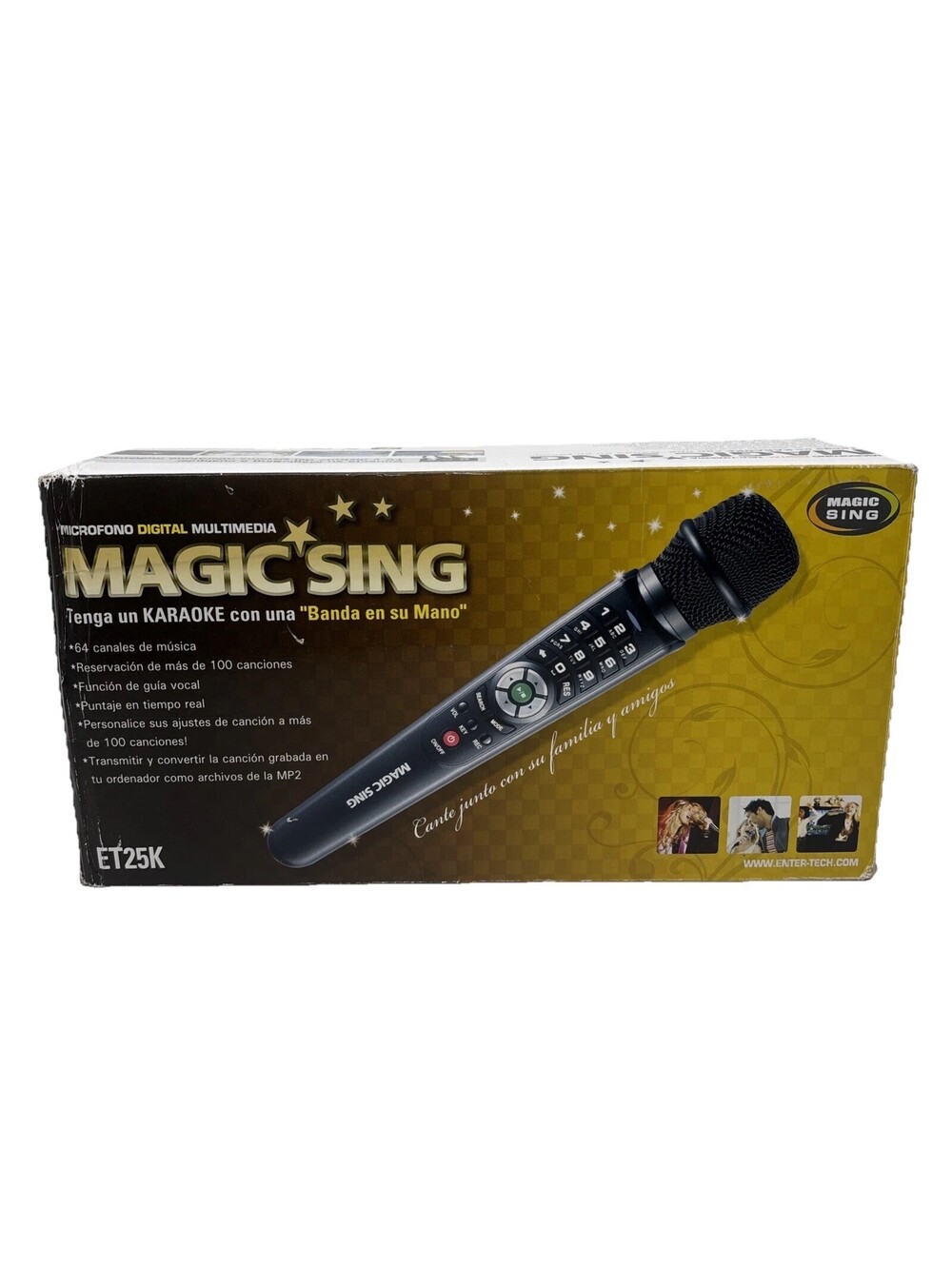 Magic Sing ET25K Karaoke Microphone System Series 100 Complete Songs Installed